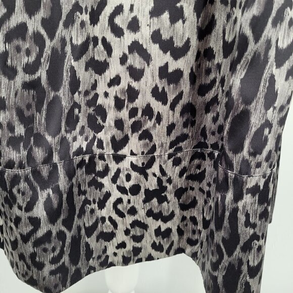 The Limited 100% Silk Sleeveless Leopard Print Dress - Picture 3 of 10
